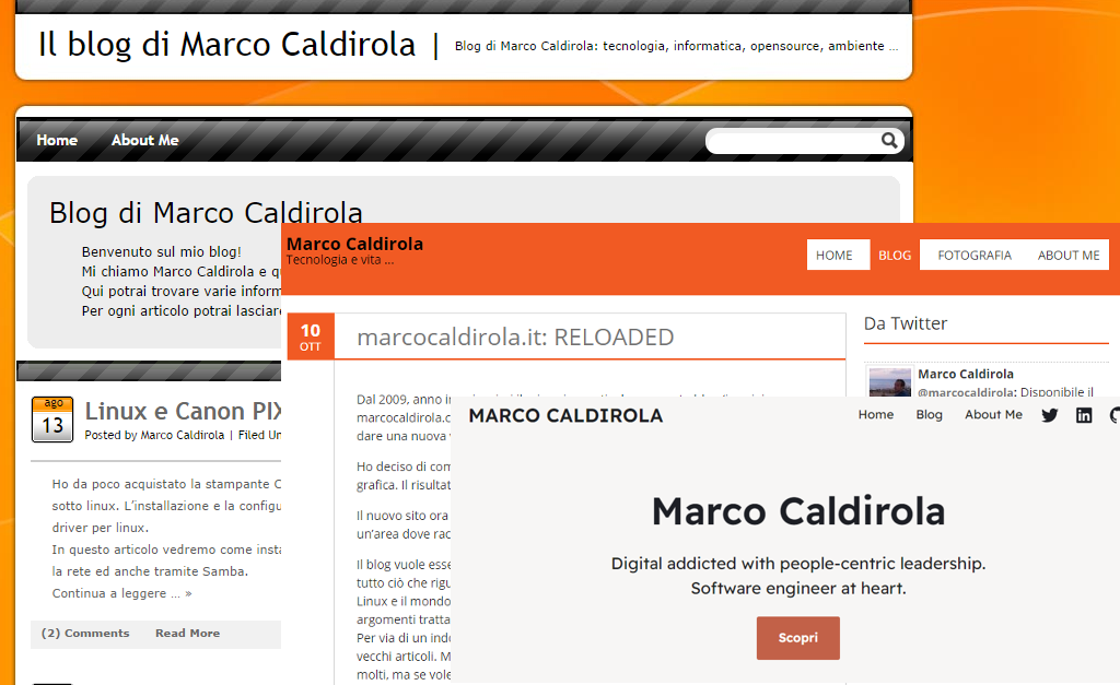 Evoluzione Grafica di marcocaldirola.it